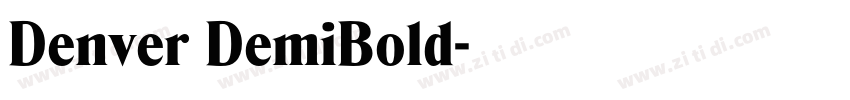 Denver DemiBold字体转换